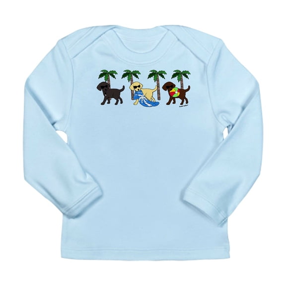 CafePress - Labradors Go To Beach Long Sleeve T Shirt - Long Sleeve Infant T-Shirt