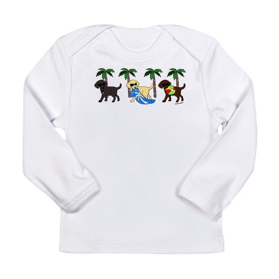 CafePress - Labradors Go To Beach Long Sleeve T Shirt - Long Sleeve Infant T-Shirt