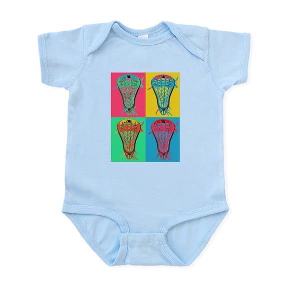 CafePress - Lacrosse BIG 4 Body Suit - Baby Light Bodysuit, Size Newborn - 24 Months