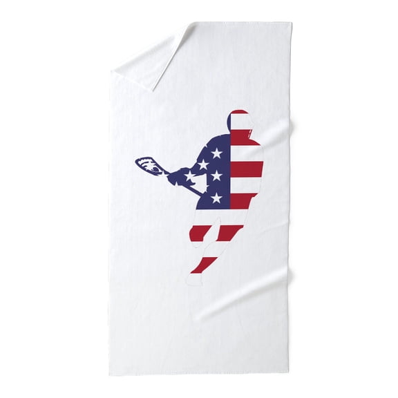 CafePress - Lacrosse Irockmericahorz - Large Beach Towel, Soft 30"x60" Towel with Unique Design