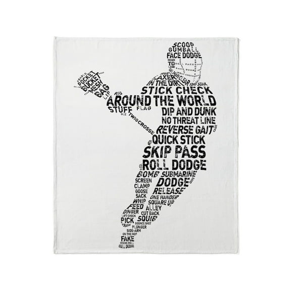CafePress - Lacrosse LAX Player Throw Blanket - Soft Fleece Throw Blanket, 50"x60" for All Ages