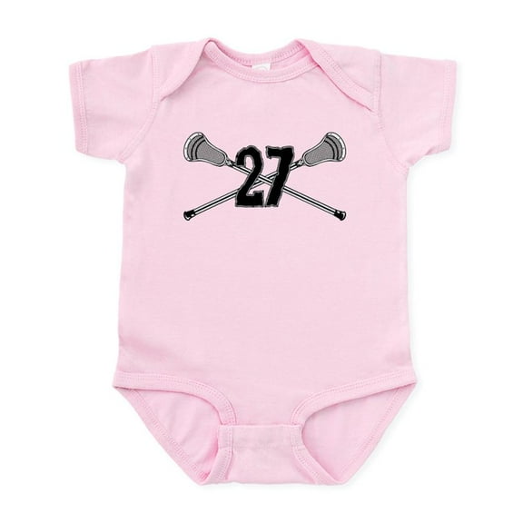 CafePress - Lacrosse Number 27 Infant Bodysuit - Baby Light Bodysuit, Size Newborn - 24 Months