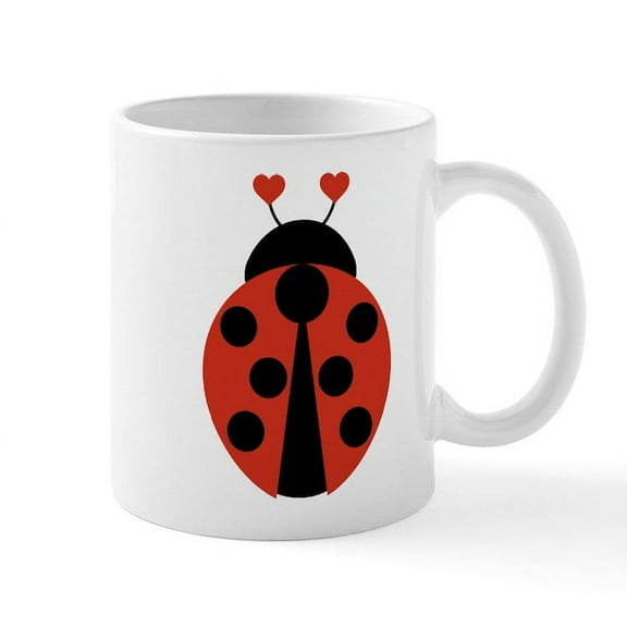 CafePress - Lady Bug - 11 oz Ceramic Mug - Novelty Coffee Tea Cup