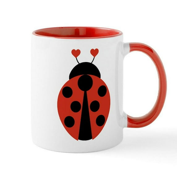 CafePress - Lady Bug - 11 oz Ceramic Mug - Novelty Coffee Tea Cup