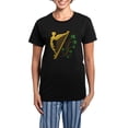 thumbnail image 1 of CafePress - Lady Harp And Shamrocks Women's Dark Pajamas - Women's Short Sleeve Print T-Shirt and Pants Dark Cotton Pajama Set, 1 of 7
