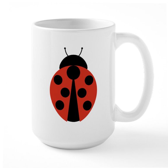 CafePress - Ladybug - 15 oz Ceramic Large White Novelty Mug