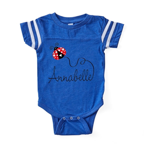 CafePress - Ladybug Annabelle - Cute Infant Baby Football Bodysuit