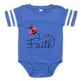 thumbnail image 1 of CafePress - Ladybug Faith - Cute Infant Baby Football Bodysuit, 1 of 3