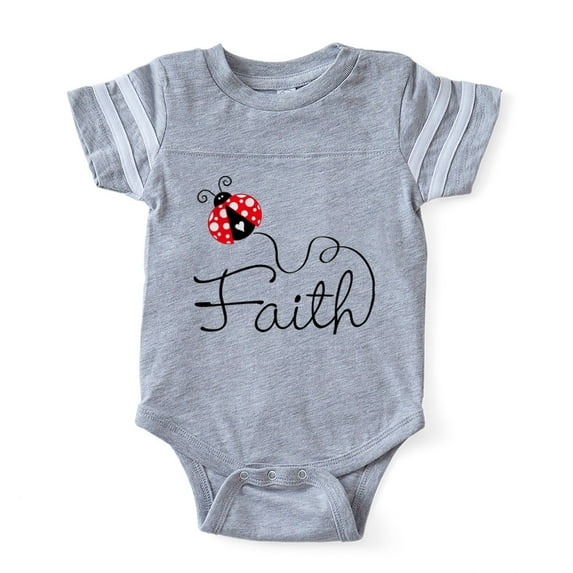 CafePress - Ladybug Faith - Cute Infant Baby Football Bodysuit