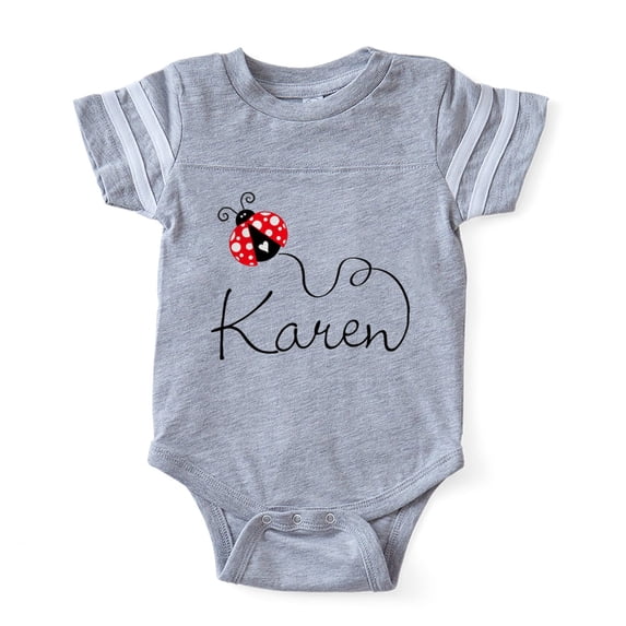 CafePress - Ladybug Karen - Cute Infant Baby Football Bodysuit