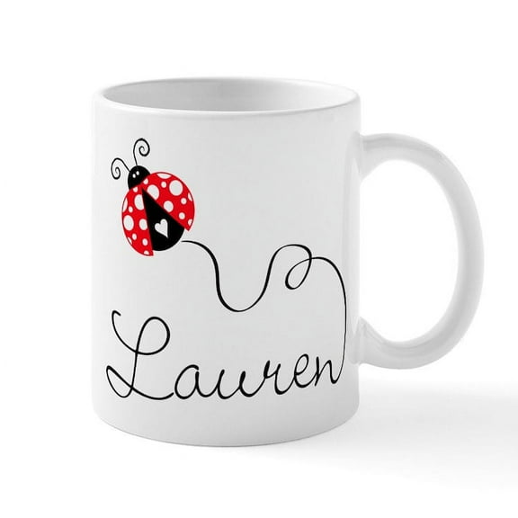 CafePress - Ladybug Lauren Mugs - 11 oz Ceramic Mug - Novelty Coffee Tea Cup