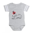thumbnail image 1 of CafePress - Ladybug Lori - Cute Infant Baby Football Bodysuit, 1 of 3