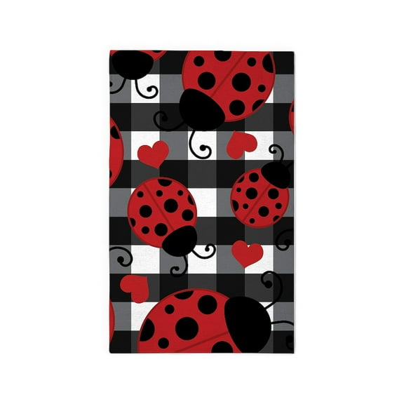 CafePress - Ladybug Lover Area Rug - 3'x5' Decorative Area Rug, Fabric Throw Rug