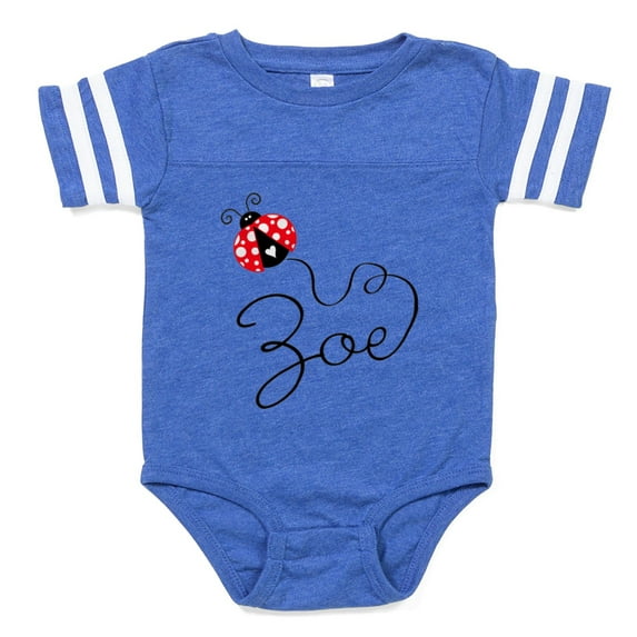 CafePress - Ladybug Zoe - Cute Infant Baby Football Bodysuit