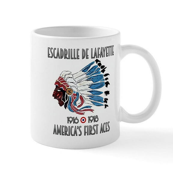 CafePress - Lafayette Escadrille Mugs - 11 oz Ceramic Mug - Novelty Coffee Tea Cup