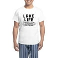thumbnail image 1 of CafePress - Lake Life Floats My Boat Men's Light Pajamas - Men's Light Loose Fit Cotton Pajama Set, 1 of 7