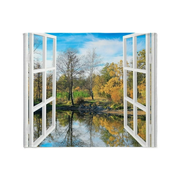 CafePress - Lake View Throw Blanket - Soft Fleece Throw Blanket, 50"x60" for All Ages