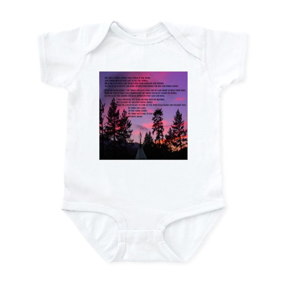 CafePress - Lakota Great Spirit Prayer Infant Bodysuit - Baby Light Bodysuit, Size Newborn - 24 Months