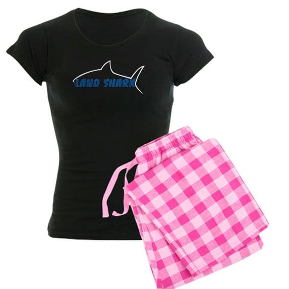 CafePress - Land Shark Women's Dark Pajamas - Women's Short Sleeve Print T-Shirt and Pants Dark Cotton Pajama Set