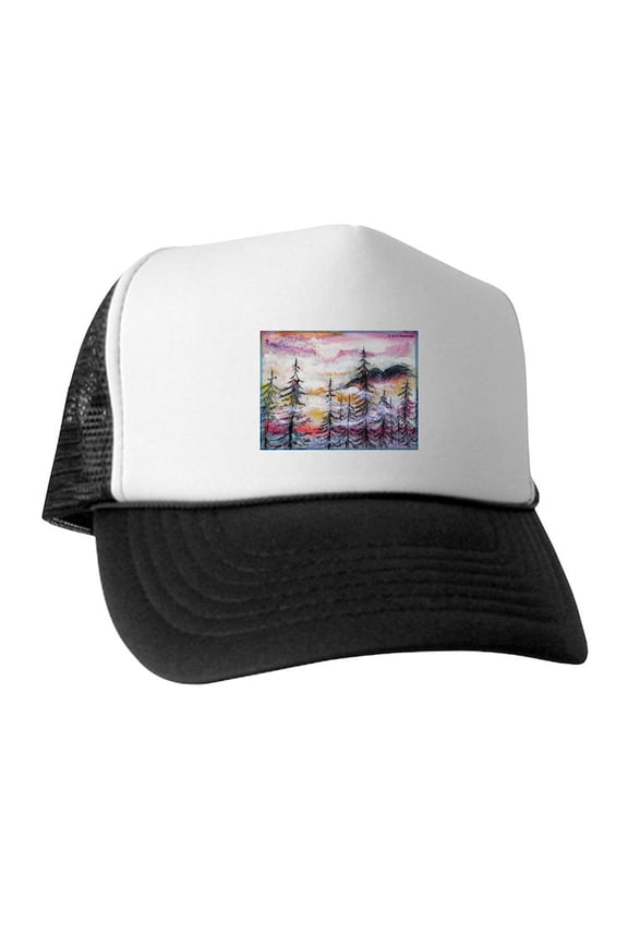 - Landscape, Colorful Art! - Adjustable Unisex Printed Trucker Hat with Mesh Back