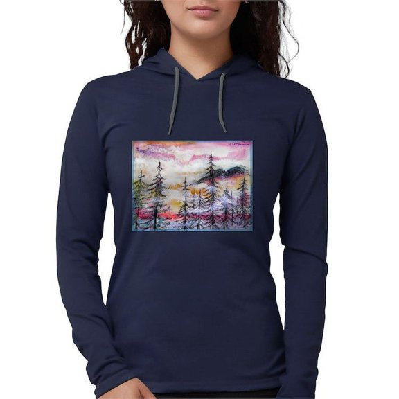 CafePress - Landscape, Colorful Art! Long Sleeve T Shirt - Womens Hooded Shirt