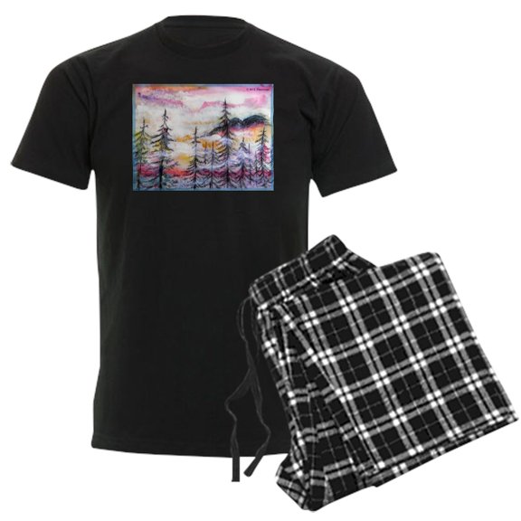CafePress - Landscape, Colorful Art! Pajamas - Men's Dark Loose Fit Cotton Pajama Set