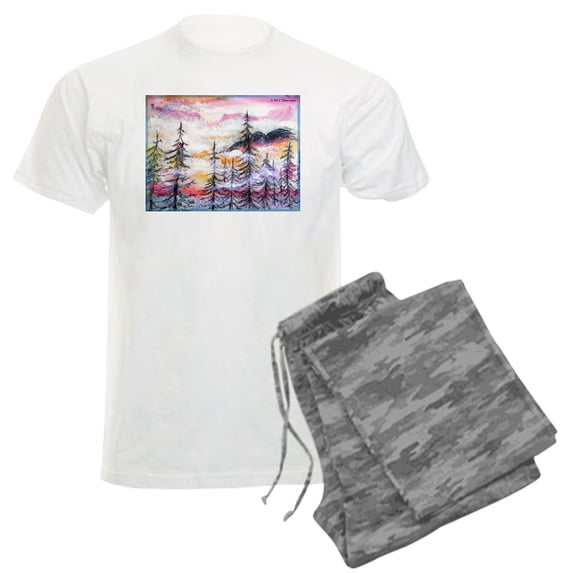 CafePress - Landscape, Colorful Art! Pajamas - Men's Light Loose Fit Cotton Pajama Set