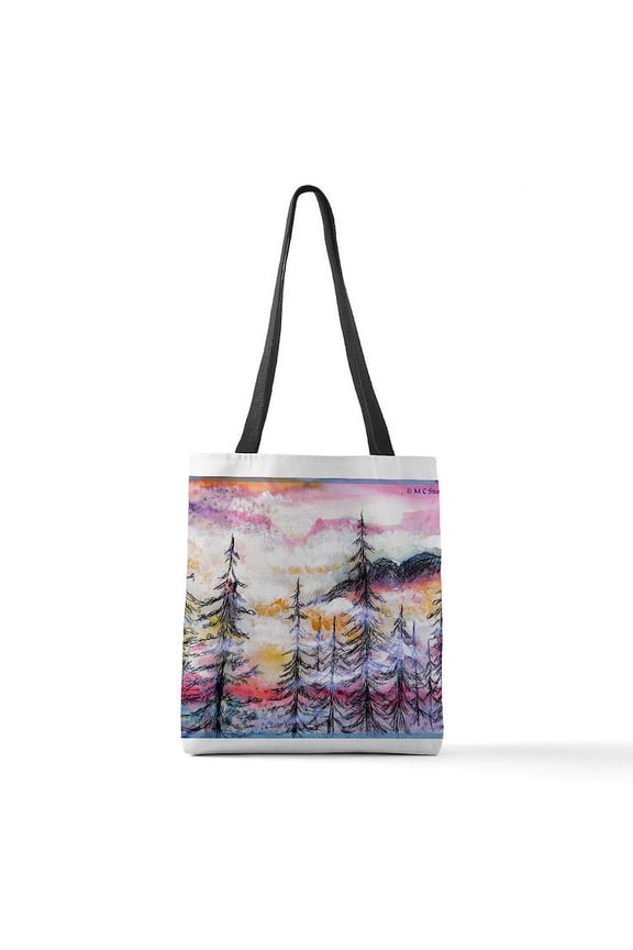 - Landscape, Colorful Art! - Polyester Tote Bag 16"x16"
