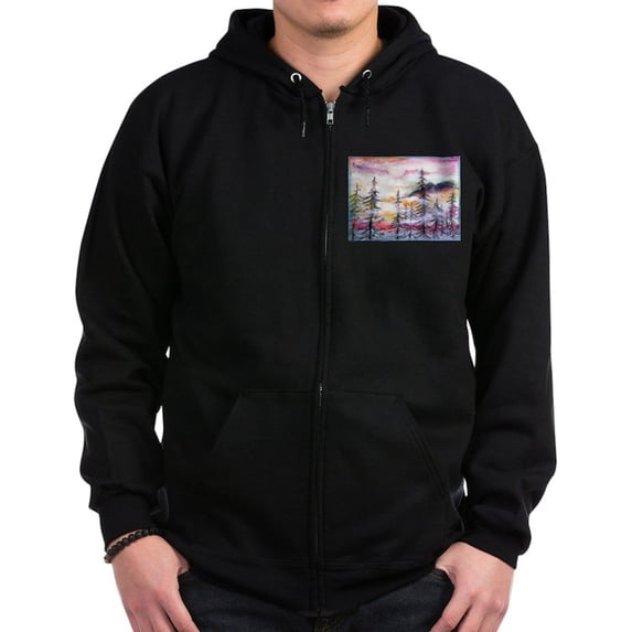 CafePress - Landscape, Colorful Art! Sweatshirt - Zip Hoodie, Classic Hooded Sweatshirt with Metal Zipper