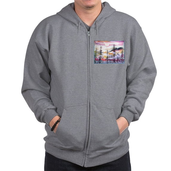 CafePress - Landscape, Colorful Art! Sweatshirt - Zip Hoodie, Classic Hooded Sweatshirt with Metal Zipper