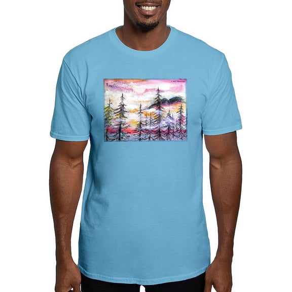 CafePress - Landscape, Colorful Art! T Shirt - Fitted T-Shirt, Vintage Fit Soft Cotton Tee