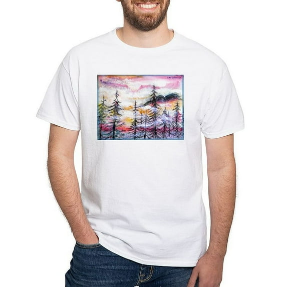 CafePress - Landscape, Colorful Art! T Shirt - Men's Classic T-Shirts