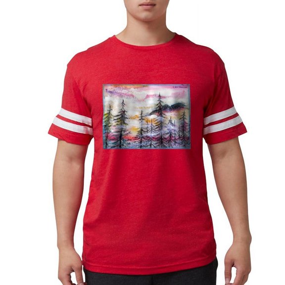 CafePress - Landscape, Colorful Art! T Shirt - Mens Football Shirt