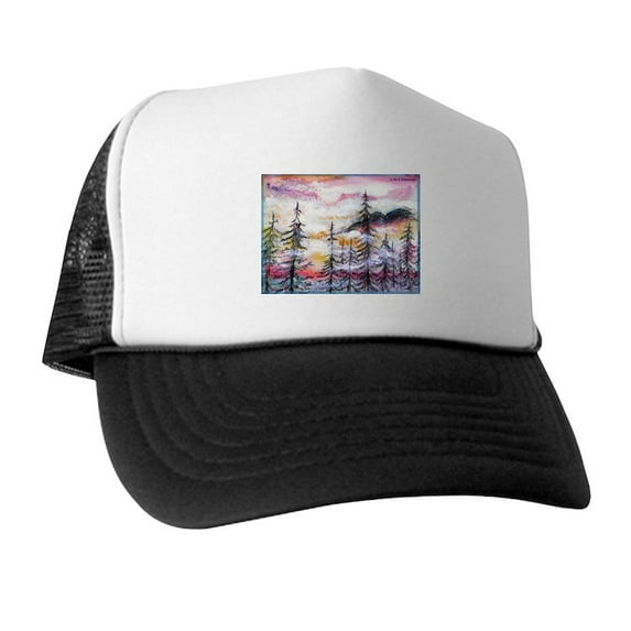 CafePress - Landscape, Colorful Art! - Adjustable Unisex Printed Trucker Hat with Mesh Back
