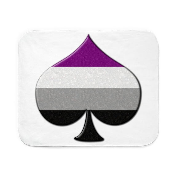 CafePress - Large Ace Symbol In Asexual Pride Flag Colors - Sherpa Fleece Throw Blanket 60" x 50"