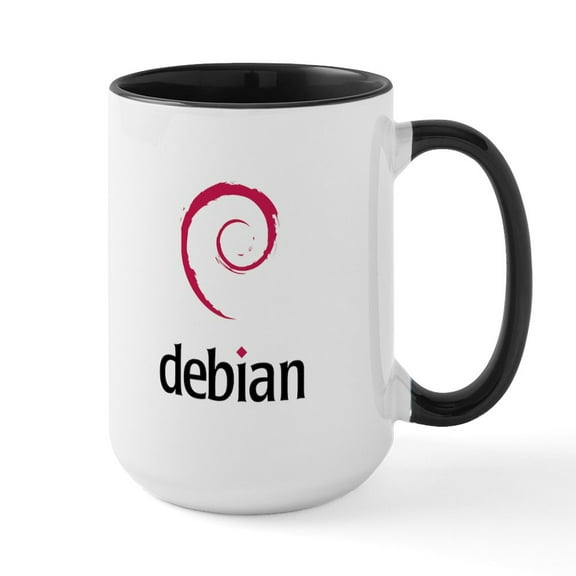 CafePress - Large Debian Mug - 15 oz Ceramic Large White Novelty Mug