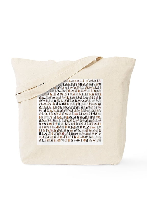 - Large Group Of 471 Cats Breeds In Front O Tote Bag - Unisex Canvas Tote Bag, Beige, 1-Piece