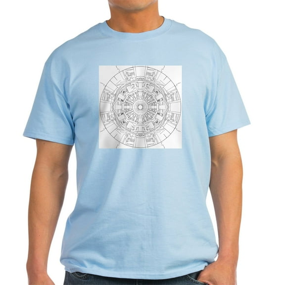 CafePress - Large Hadron Collider Lineart Light T Shirt - Men's Classic Graphic T-Shirt