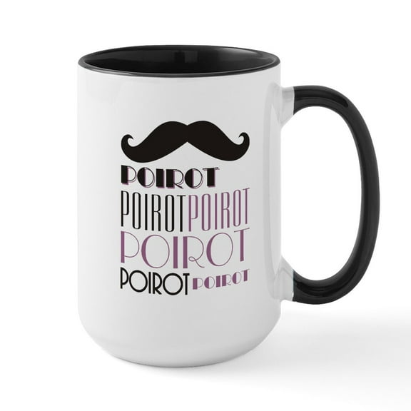 CafePress - Large Moustache Mug - 15 oz Ceramic Large White Novelty Mug