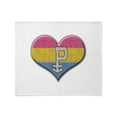 thumbnail image 1 of CafePress - Large Pansexual Pride Flag Colored Heart With Symb - Soft Fleece Throw Blanket, 50"x60" for All Ages, 1 of 5