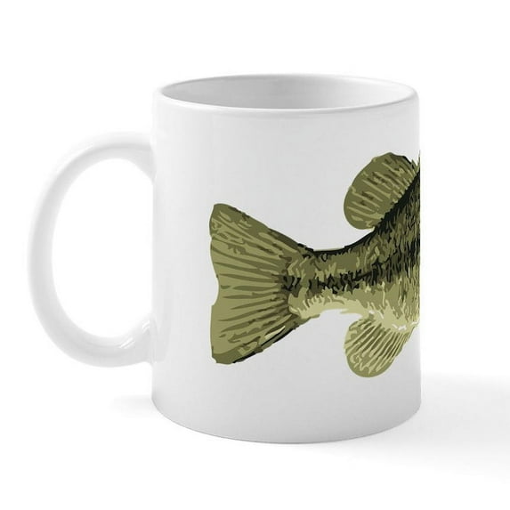 CafePress - Largemouth Bass Mug - 11 oz Ceramic Mug - Novelty Coffee Tea Cup