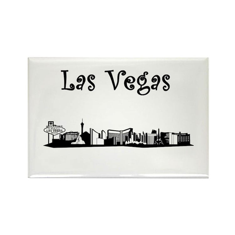 CafePress - Las Vegas Skyline Magnets - Rectangle Magnet, 2