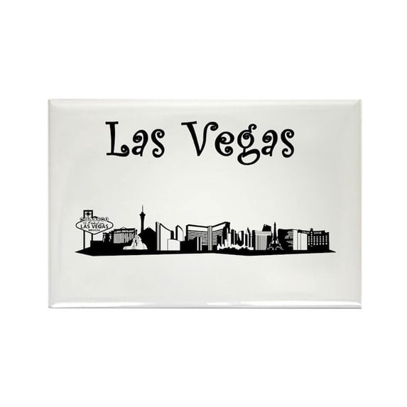 CafePress - Las Vegas Skyline Magnets - Rectangle Magnet, 2"x3" Refrigerator Magnet