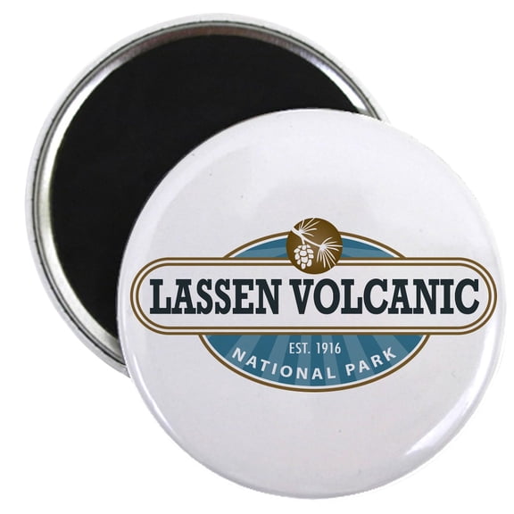 CafePress - Lassen Volcanic National Park Magnets - 2.25" Round Magnet, Refrigerator Magnet, Button Magnet Style