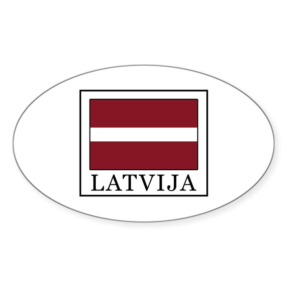 CafePress - Latvija - Sticker (Oval)
