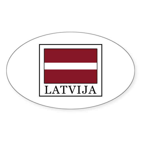 CafePress - Latvija - Sticker (Oval)