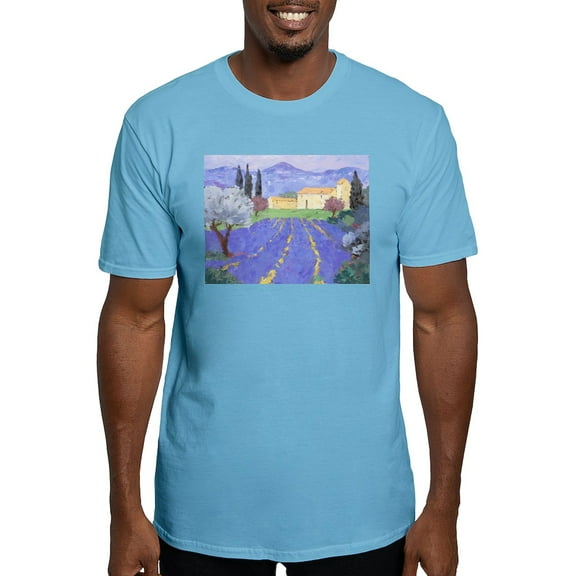 CafePress - Lavender Farm Fitted T Shirt - Fitted T-Shirt, Vintage Fit Soft Cotton Tee