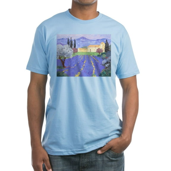 CafePress - Lavender Farm Fitted T Shirt - Fitted T-Shirt, Vintage Fit Soft Cotton Tee