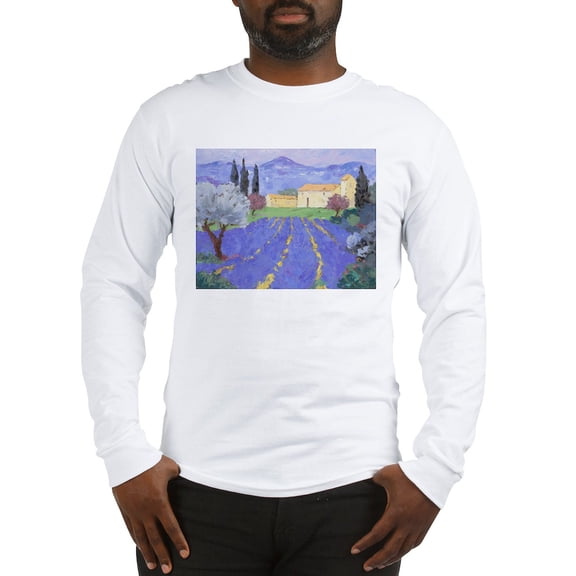 CafePress - Lavender Farm Long Sleeve T Shirt - Unisex Cotton Long Sleeve T-Shirt
