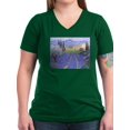 thumbnail image 1 of CafePress - Lavender Farm T Shirt - Women's V-Neck Dark T-Shirt, 1 of 1